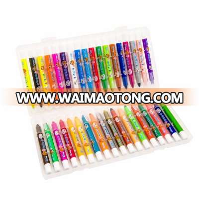 non-toxic soft gel pen,twister silky crayon for kids drawing